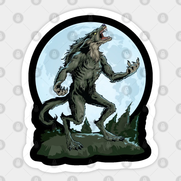 The Howling Werewolf Sticker by GoshWow®